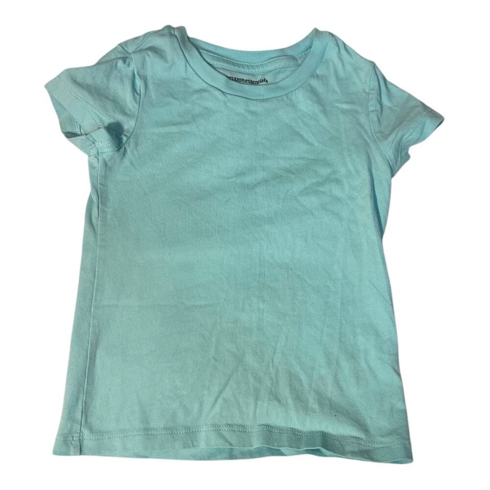 Amazon Essentials Girls 2 Pack Short Sleeve T-Shirts Pink Blue Size 4-5